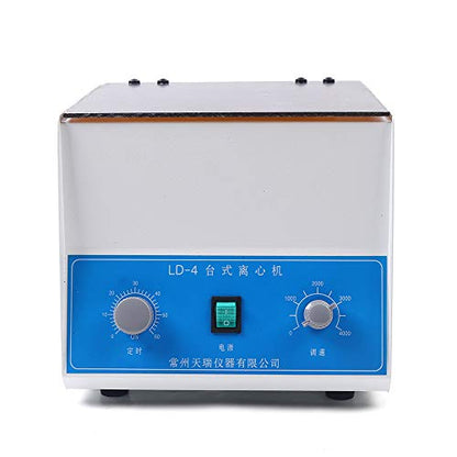 LD-4 centrífuga eléctrica de laboratorio, 4000 rpm 4 tubos x 3.4 fl oz centrífuga máquina con temporizador y control de velocidad para laboratorio