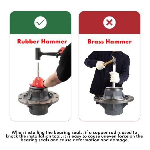 BILITOOLS Kit de instalación de sellos de cubo de camión, juego de carreras de rodamientos y sellos de alta resistencia para clase 7 y clase 8