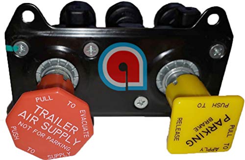 H-30530 MV3 - Válvula de estacionamiento para remolque de control de salpicadero, 0.27 pulgadas, agujeros de montaje huecos de 1/4 pulgadas, puertos NPT Ref: 800516, 065157