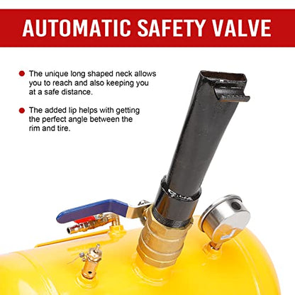 Inflador de asiento para neumáticos de aire de 5 galones para camión ATV 145PSI