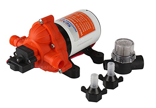 SEAFLO Bomba autocebante de diafragma de agua 3.0 galones/min (11.3 Lpm) 45 PSI New Rv / Marine 12 V DC / 12 V Demanda Fresh