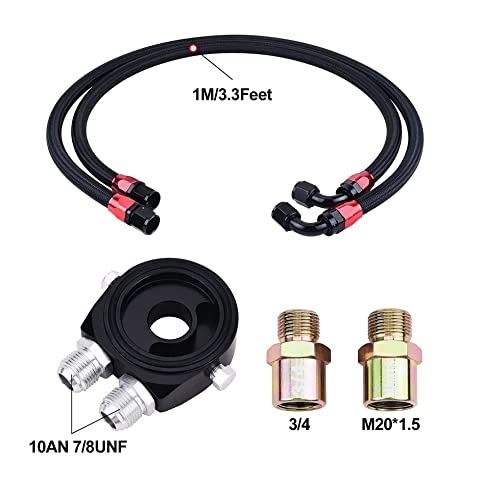 EVIL ENERGY - Kit enfriador aceite universal de aleación de aluminio negro