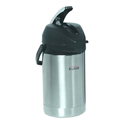 BUNN Airpot de acción con palanca de 2.5 litros, acero inoxidable, 32125.000