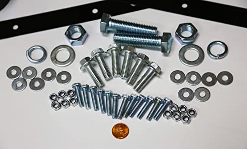 Juego de guardabarros de polietileno negro 24x24 Freightliner Kenworth Peterbilt con herrajes