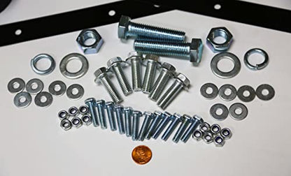 Juego de guardabarros de polietileno negro 24x24 Freightliner Kenworth Peterbilt con herrajes