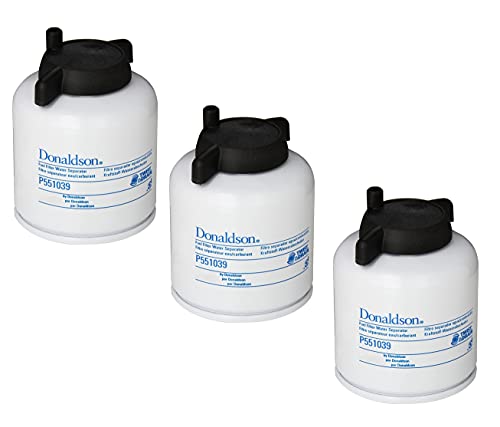 P551039 Donaldson Separador de agua de combustible (paquete de 3), sustituye a Baldwin BF1257, Bobcat 6667352, Fleetguard FS19581, New Holland 86504140