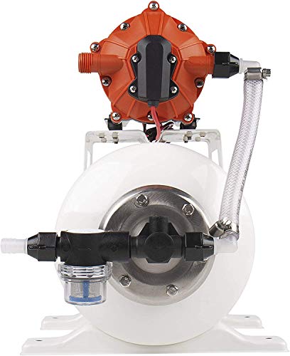 SEAFLO Bomba de agua y sistema de tanque acumulador – 12 V, 5,5 GPM, 60 PSI, tanque de 2 galones