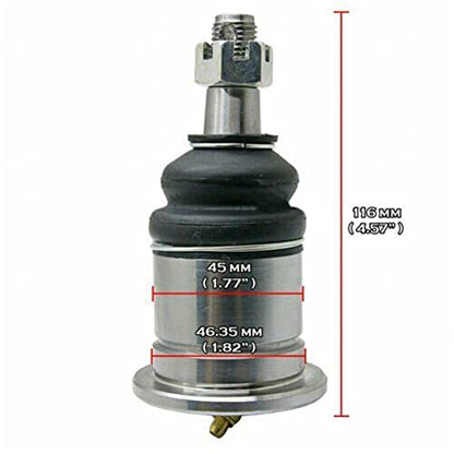 Kit de par de juntas esféricas superiores engrasables extendidas de 0.984 in compatible con Toyota Land Cruiser 100 Land Cruiser 200 Land Cruiser Prado