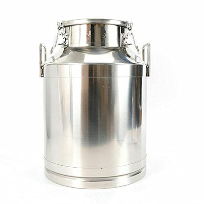Bote de leche de acero inoxidable, cubeta de vino resistente, cubeta de vino con tapa sellada (50 litros/13.2 galones)