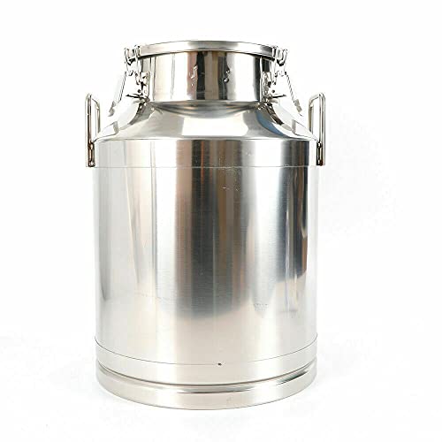 Bote de leche de acero inoxidable, cubeta de vino resistente, cubeta de vino con tapa sellada (50 litros/13.2 galones)