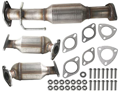 Convertidor catalítico 3 piezas 3.6L V6 compatible con Chevrolet Traverse GMC Acadia Saturn Outlook Buick Enclave 2007-2017 Reemplaza 16574 16709 16710