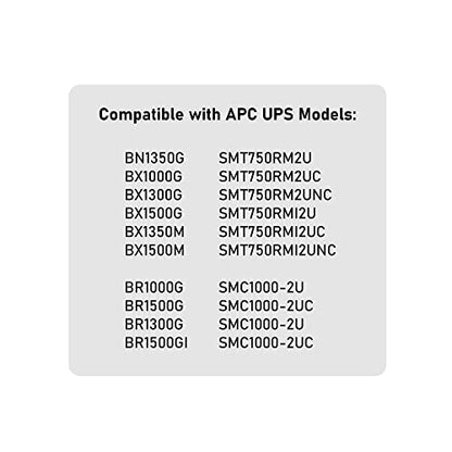SafeAMP Batería de repuesto para UPS 9Ah, 24VDC VRLA APCRBC124 compatible con modelos de UPS APC BR1000G, BX1350M, BN1350G, BX1000G, BX1300G.