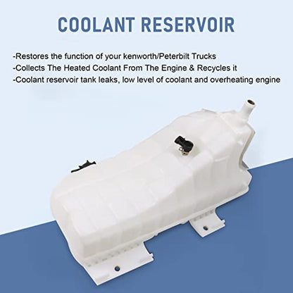 Tanque de botella de depósito de refrigerante 603-5403 para Kenworth y Peterbilt Modelos W900 T800 T660 T600 389 388 Reemplaza 603-5403, N5346001, T1673008