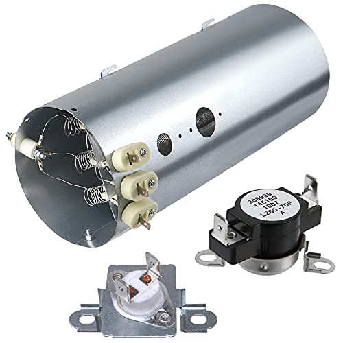 134792700 Elemento de calefacción para secadora, limitador térmico 137032600 y termostato 3204267 compatible con secadores Electrolux Frigidaire, repuesto PS2349309 AP4368653 AP4368739 PS2349395 y AP2131414214214