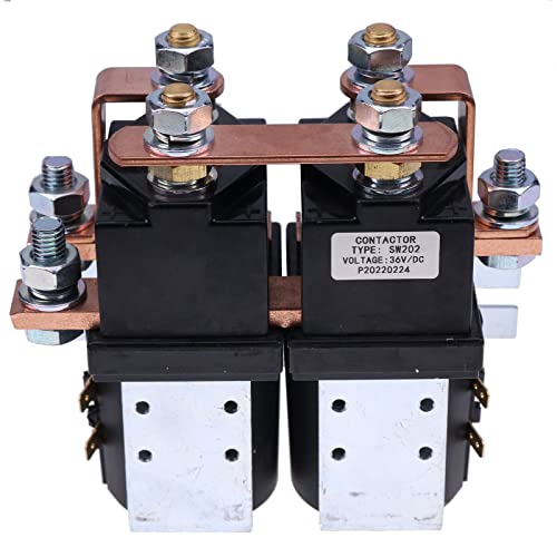 Solarhome Nuevo contactor de inversión de solenoide SW202 compatible con Albright Electric 24V 400A Albright 72V 80V bobina 400A Contactor de inversión Carrito de golf Manipulación de materiales de vehículos eléctricos