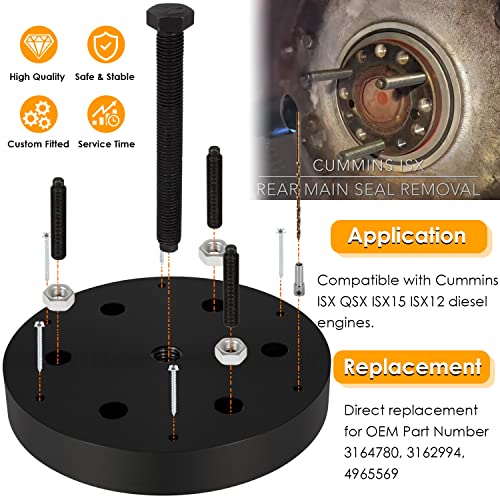 3162992 Kit de herramientas de extracción de sello delantero del cigüeñal para Cummins Signature ISX QSX y 3164780 Cigüeñal trasero del sello principal y kit de herramientas de extracción de mangas de desgaste para Cummins ISX QSX ISX15 ISX12