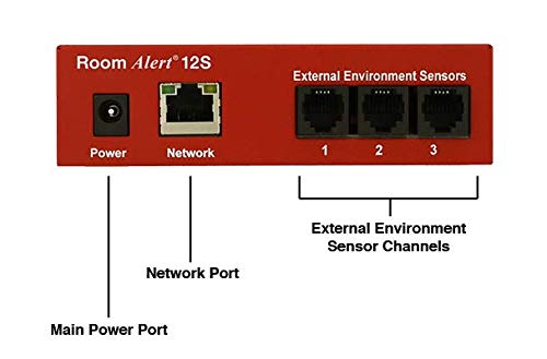 Room Alert Monitor de entorno proactivo avanzado 12S - Sensor de temperatura integrado, compatible con SSL/TLS, cifrado de 2048 bits, SNMP v3, 12 sensores, alertas e informes 24/7