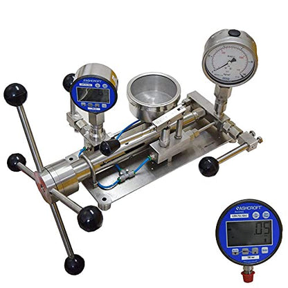 Calibrador de presión de alta precisión de banco (rango: 0 a 2,204.6 lbs/cm²) para laboratorios de calibración, industrias por INSTRUKART