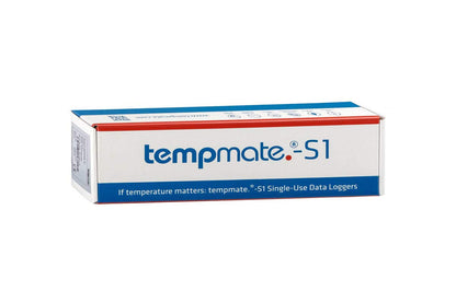 Registrador de datos de temperatura de un solo uso (paquete de 1) (rango: -22°F a 158°F) con cumplimiento de 21 CFR para la industria alimentaria, modelo farmacéutico Tempmate S1 de INSTRUKART (Alemania)