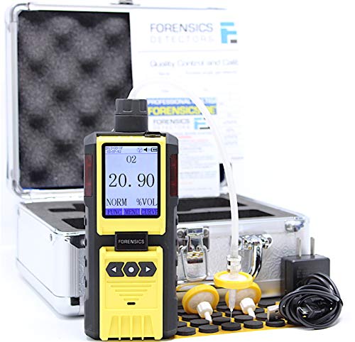 Analizador de oxígeno para análisis de espacio libre superior de FORENSICS | 0-30% con resolución de 0,01 ppm | Recarga de batería USB | FD-600-HA-O2