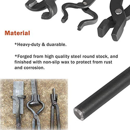 Juego de pinzas para hacer cuchillos ensamblados para hacer cuchillos y herrería (3 piezas)