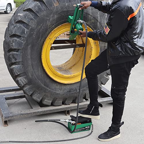 HYDRAULIC PRO Bomba hidráulica de 10,000 PSI, bomba de pie hidráulica (acción simple), bomba de pie de pisada accionada por aire, verde