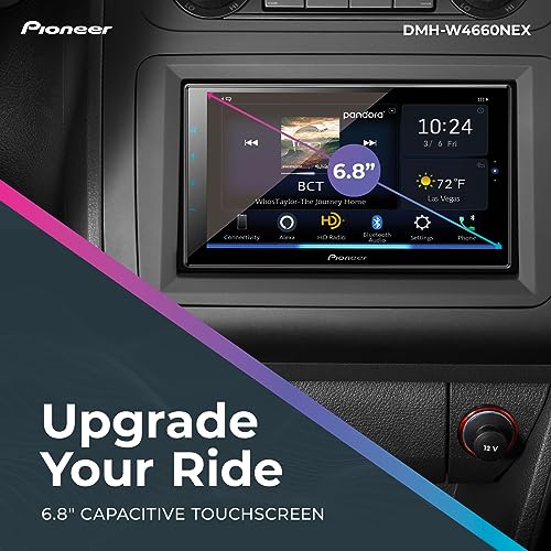 Pioneer DMH-W4660NEX 6.8" - Amazon Alexa integrado, Android Auto, Apple CarPlay, Bluetooth - Receptor multimedia digital multimedia, negro