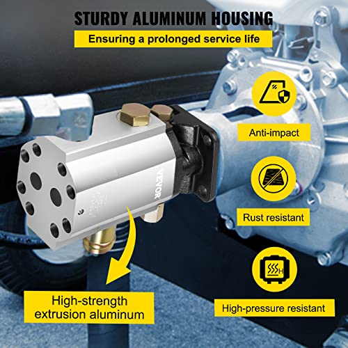 Bomba divisor de madera hidráulica 3000 PSI Bomba divisor de troncos de 2 etapas 13 GPM, bomba de engranajes hidráulica 3600 RPM Bombas divisoras de troncos de aluminio de 1/8 "Eje con llave para divisores de troncos de gas/unidades de energía hidráulica