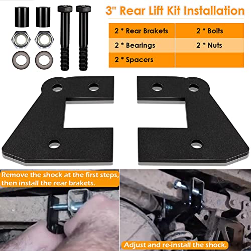 Kit de elevación delantera y trasera de 3 pulgadas para Polaris Ranger Fullsize 570/Fullsize 570 XP/XP 900/XP 900 CREW/XP 1000/XP 1000 CREW/1000 Diesel/1000 Diesel CREW UTV Kit de elevación completa