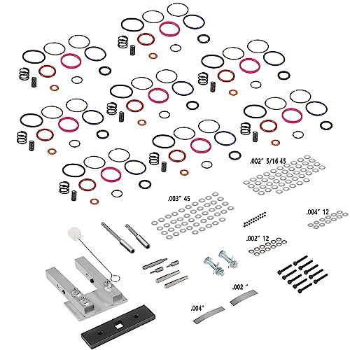 Kit de reconstrucción de inyector Powerstroke de 7,3 L 1833564C92 inyector Tune Up Shim Kit con junta tórica abrazadera de vice y herramientas especiales y resortes para inyectores Powerstroke HEUI de 7,3 L