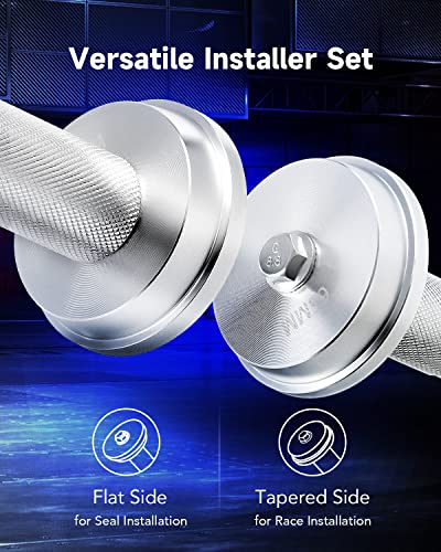 Orion Motor Tech OMT Bearing Race and Seal Bushing Driver - Juego de instalación de 9 discos, collar de carcasa de eje con estuche de transporte maestro/kit de sello universal de aluminio para rodamientos de ruedas automotrices