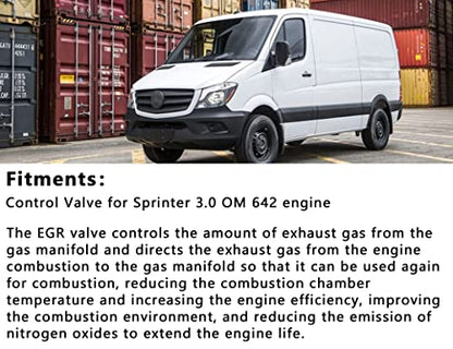 6421422380 EGR Válvula con junta compatible con Mercedes-Benz Freghtliner Sprinter van 3.0L 2010-2017, reemplazo# A6421401460