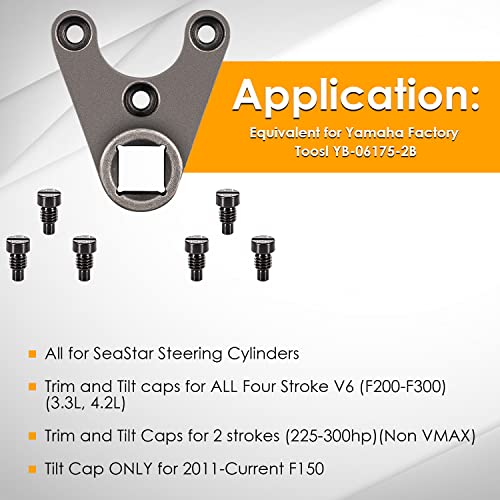 Llave fuera de borda MT0004-38 mm x 4 mm para Seastar, para Yamaha V6 de cuatro tiempos Quitar cilindros hidráulicos Trim/Tilt Caps