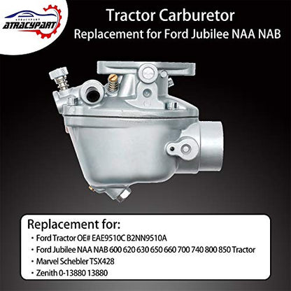 Carburador Tractor Carb con junta y pernos | Para Ford Jubilee NAA NAB Tractor Marvel Schebler | Reemplazo # EAE9510C, B2NN9510A, TSX428