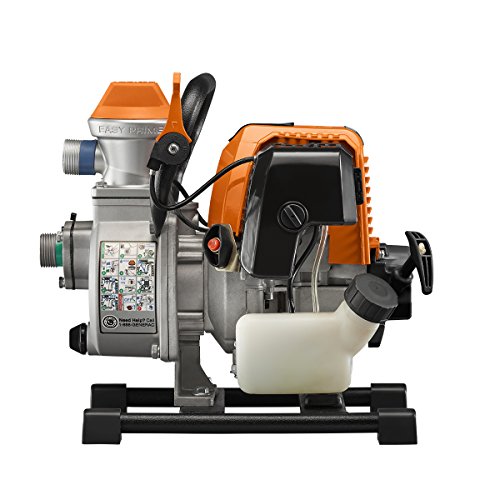Generac 6917 CW10K Bomba de agua limpia con kit de manguera, ligera y potente, fácil de usar, cebado rápido y fácil, alta capacidad de bombeo de 30 GPM, 1 pulgada, naranja