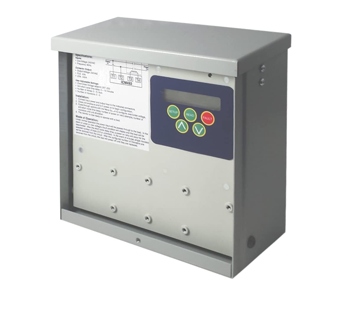 Monitoreo de voltaje de línea, protección contra sobretensiones monofásica, Monitores de voltaje monofásico, Dispositivos de protección contra sobretensiones ICM493-40A, listado UL, fabricado en EE. UU