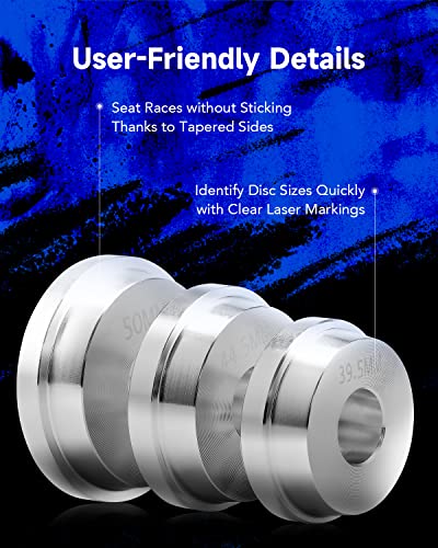 Orion Motor Tech OMT Bearing Race and Seal Bushing Driver - Juego de instalación de 9 discos, collar de carcasa de eje con estuche de transporte maestro/kit de sello universal de aluminio para rodamientos de ruedas automotrices