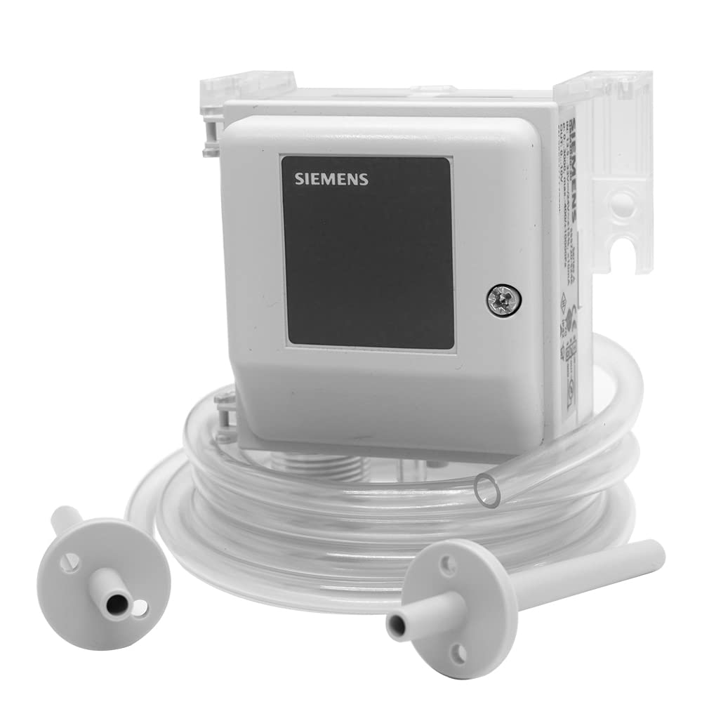 Sensor de presión diferencial (Rango de presión: 0 a 1500 Pa) para conductos industriales, de ventilación y aire acondicionado, laboratorios, producción, salas limpias y flujo laminar por Siemens Modelo: QBM2030-30