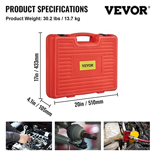 VEVOR Kit de prensa de rótula de 24 piezas, kit de herramientas de extracción de juntas en U, adaptadores 4WD, funciona en la mayoría de automóviles y camiones ligeros 2WD y 4WD, pasadores de anclaje de freno de acero 45# con estuche