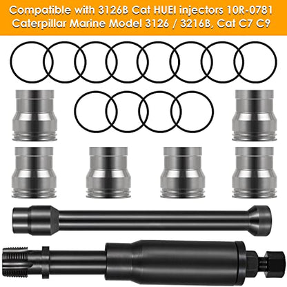 Herramienta de extracción e instalación para inyector con kit de piezas para Cat 3126/3126B Caterpillar C7 C9 con inyectores estilo HUEI