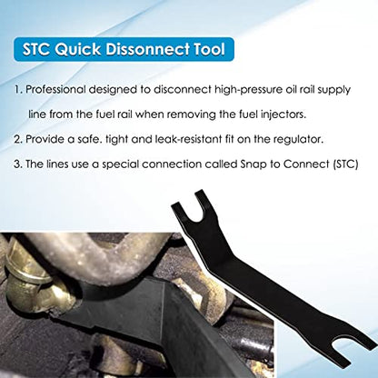 Kit de líneas de manguera de alta presión HPOP y línea cruzada y kit de servicio maestro con junta tórica y junta de base para Ford 1999-2003 7.3L Powerstroke