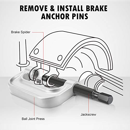 OMT - Kit de herramientas de extracción de juntas esféricas y juntas en U con adaptadores 4x4, para la mayoría de automóviles y camiones ligeros 2WD y 4WD (BL)