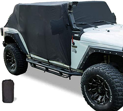 Cab Cover 8221537 Car Cover for Jeep Wrangler JK JKU JL JLU 2007-2020 4 Door - 300D Oxford Sun Shade Car Cover Door & Hard top Off