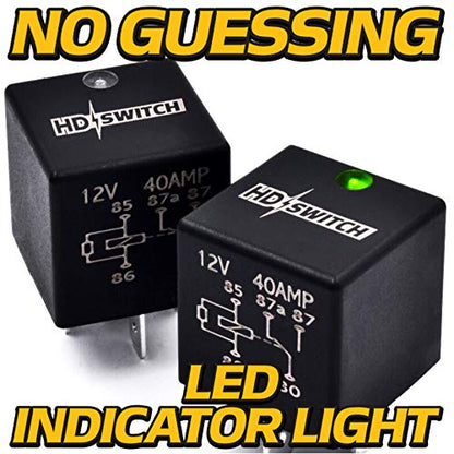 (2 unidades) relé impermeable con interruptor HD con actualización LED, sustituye a John Deere RE68327 310E 410D 500 710D 335 435C 437D 660D 2755 9120 9230 9330 9410 9430 9460 9510 9530 9560 9630 Grasa dieléctrica incluida
