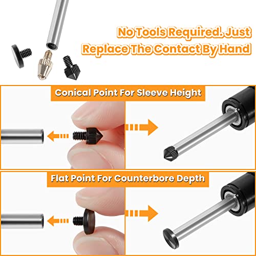 Medidor de altura y orificio de contador para todos los motores diésel, indicador de esfera, rango de calibre de cilindro 0-1 pulgada, graduaciones 0.000 pulgadas, lectura 0-100