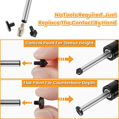 Medidor de altura y orificio de contador para todos los motores diésel, indicador de esfera, rango de calibre de cilindro 0-1 pulgada, graduaciones 0.000 pulgadas, lectura 0-100