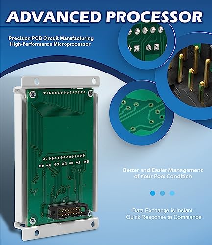 R0467400 - Placa de interfaz de usuario de Zodiac Aquapure, Jandy Purelink, Nature2 Fusion para centro de purificación de agua del zodiaco R0467400 PCB Touchpad con 4 tornillos