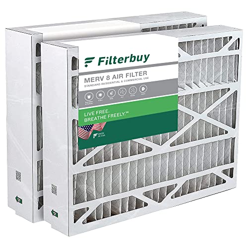 FilterBuy - Filtros de horno y aire, color plateado, AFB MERV 8, 2 unidades
