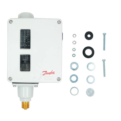Danfoss - Interruptor de presión (rango: 3 a 40 PSI) con conexión de presión de 3/8 G para automóviles, calderas, turbina de vapor, bombas, HVAC, refrigeración marina. Modelo: RT-116 (paquete de 2)