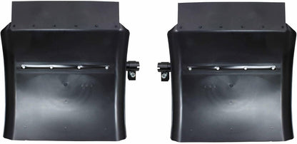 Juego de guardabarros de polietileno negro 24x24 Freightliner Kenworth Peterbilt con herrajes